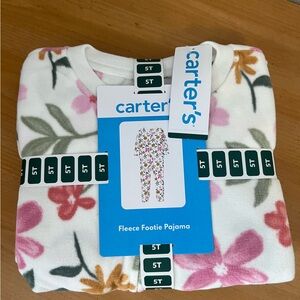 Carter's Floral Fleece Pajama with Pink and Green